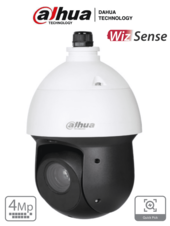 Cámara IP PTZ de 4MP con zoom óptico 25x, IR 100 m, WizSense, detección facial, QuickPick, protección perimetral, SMD 4.0, WDR real, E/S de audio y alarmas, ranura MicroSD y certificación IP66 para exteriores.