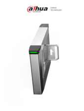Swing Barrier Izquierda de Servomotor con capacidad de hasta 60 Personas por Minuto,apertura rápida ajustable (0.5s-1.6s), Carril de 600mm. Ideal para interiores o exteriores protegidos. Compatible con DHI-ASGB611K y DHI-ASGB621K-D