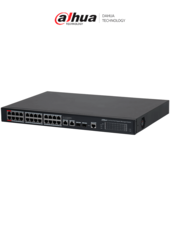 Switch PoE Gigabit Administrable con 24 puertos PoE, ideal para transmisión de larga distancia (hasta 250 m), perfecto para redes de Capa 2 #REM