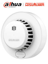 Detector de humo Standalone (Autónomo), Sonido de alarma de 85dB, Cuenta con un botón de prueba y silencio, Batería reemplazable, Cobertura de 20-40 m², Alarma visual y sonora