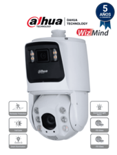 Cámara IP PTZ Dual de 4 MP/ 24x de Zoom óptico / Iluminadores dual 30 m de luz visible y 150 m de IR/ FullColor/ Detección de Rostros /Autotracking /Disuasión activa con luz y sirena/Protección perimetral #XCDAHUA #MV