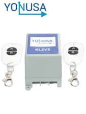 Modulo de mando receptor y dos transmisores compatible con todos los energizadores Yonusa, conexion sencilla, armado y desarmado de cerco electrico