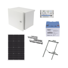 Kit de Alimentación PV para CCTV 12 Vcc Hasta Máximo 14 Watts para Cámara y Enlace
