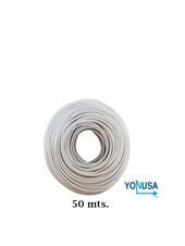 Bobina de cable bujía con doble aislado de 50 mts para uso en cercas eléctricas con energizadores Yonusa/ calibre 22 AWG especial indicado para soportar de 10,000 a 12,000 V