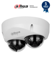 Cámara IP Domo de 4 MP con lente de 2.8mm y ángulo de 95°, ideal para multivisión. Ofrece IR de 30m, tecnología WizMind, detección facial, protección perimetral, Starlight, PoE, WDR, H.265+, IP67, IK10, micrófono y E/S de alarma.
