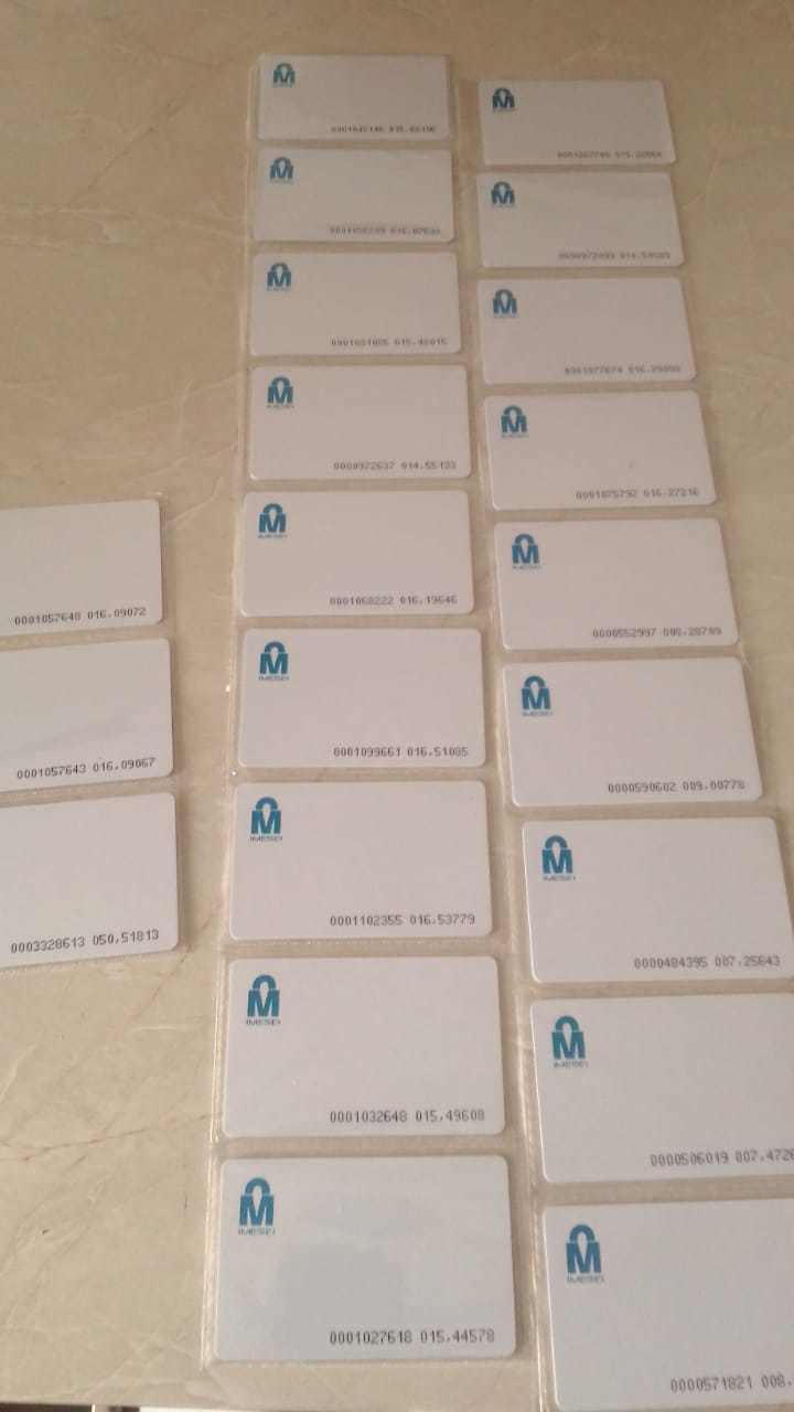 KIT 100 Tarjeta de Proximidad Estándar ISO Card (delgada). De las más alta calidad para Impresión 